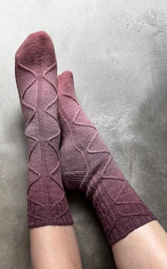 Eco-wool-sock градиент "Припыленный георгин" 430м/100 гр