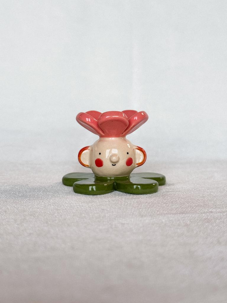 подсвечник "цветочек" розовый