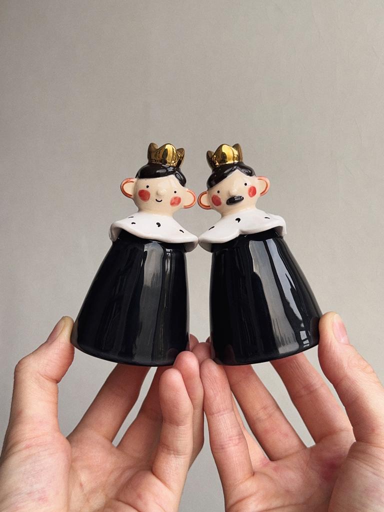 подсвечник король/королева в черном