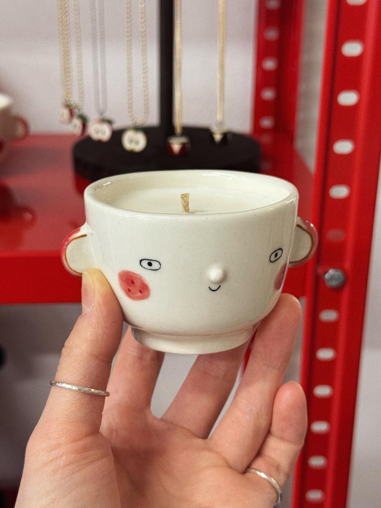 соевая свеча "лимонный мусс" в керамической пиале 100 мл