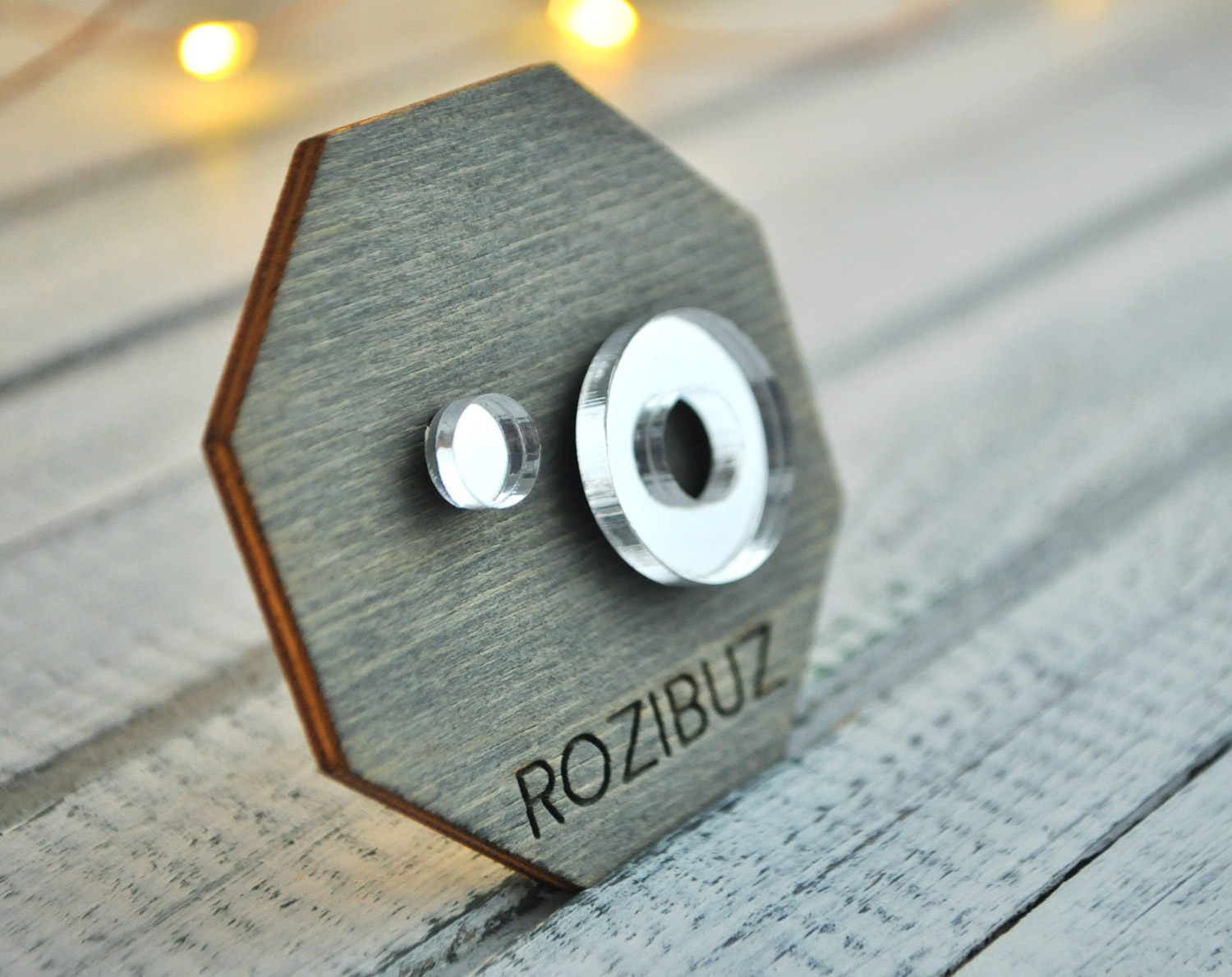 Асимметричные: малый бублик - серьги-гвоздики зеркальные