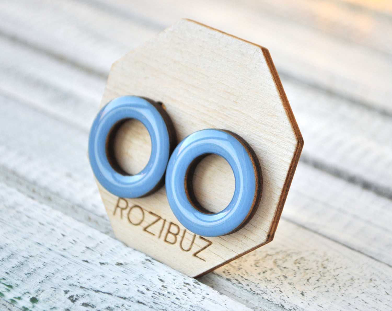 бублики большие - серьги-гвоздики разных цветов