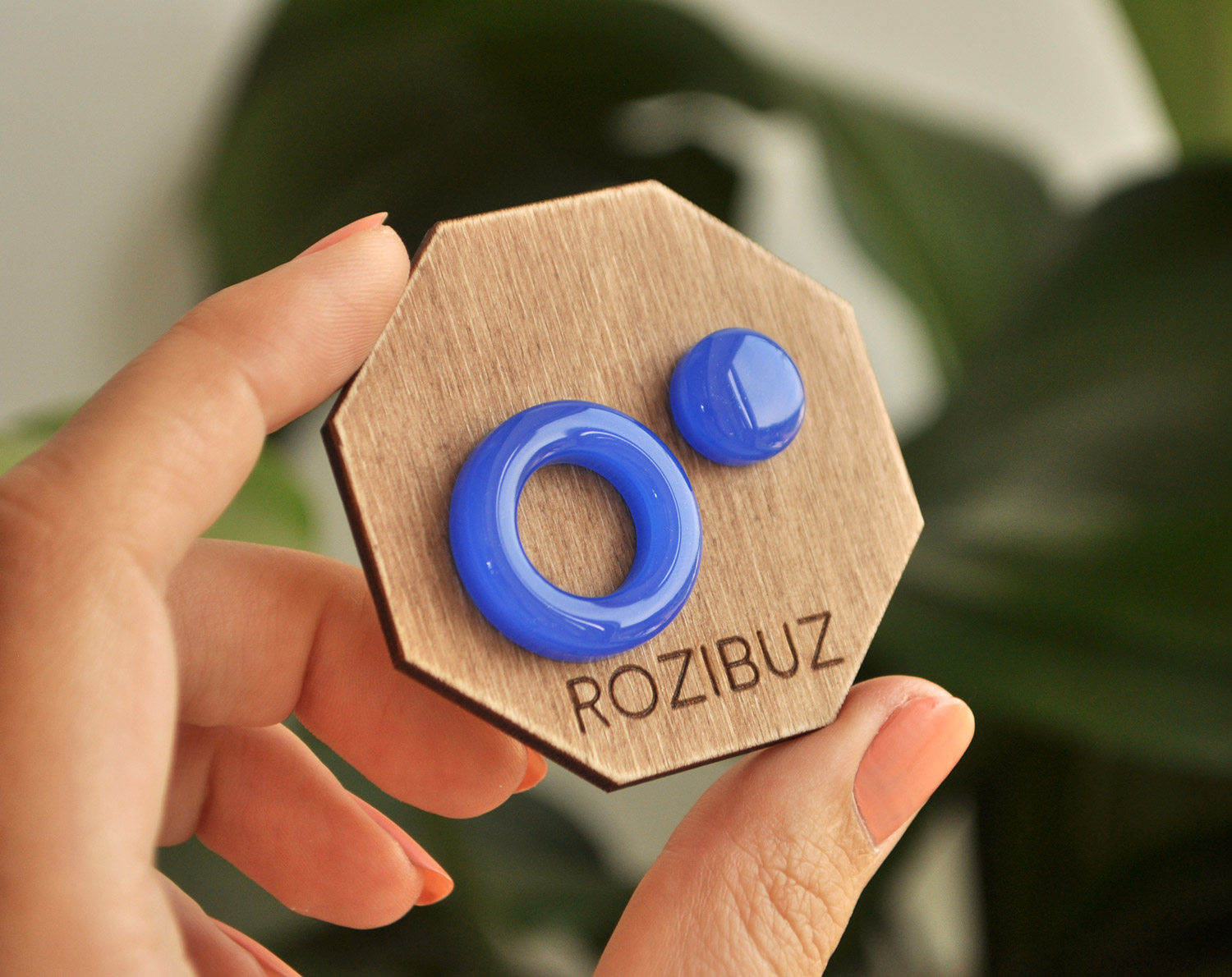 асимметрия большой бублик - серьги-гвоздики