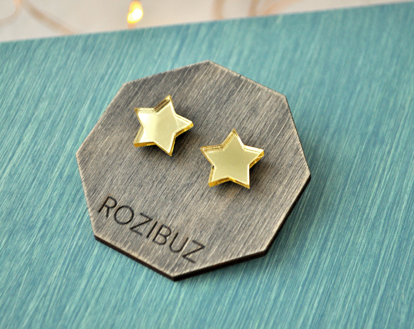 Звездочки - зеркальные броши на воротник рубашки