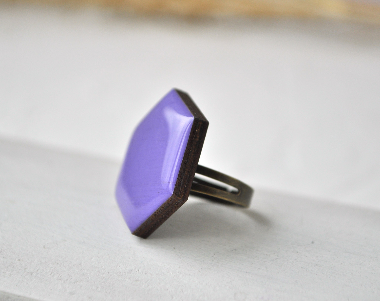 Шестиугольник - деревянное кольцо