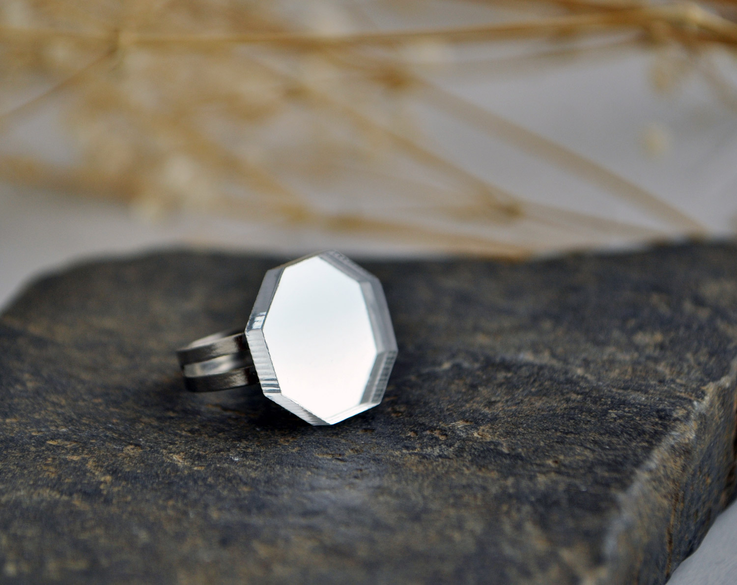 Восьмиугольник - кольцо зеркальное