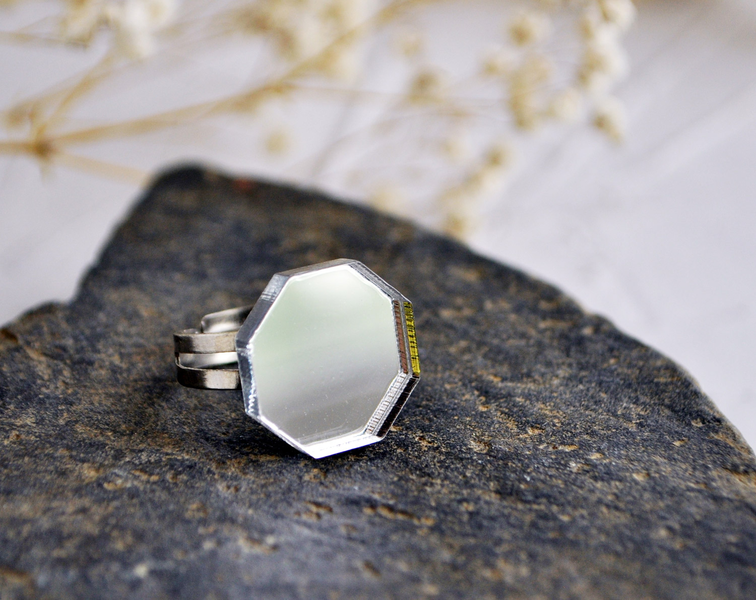 Восьмиугольник - кольцо зеркальное