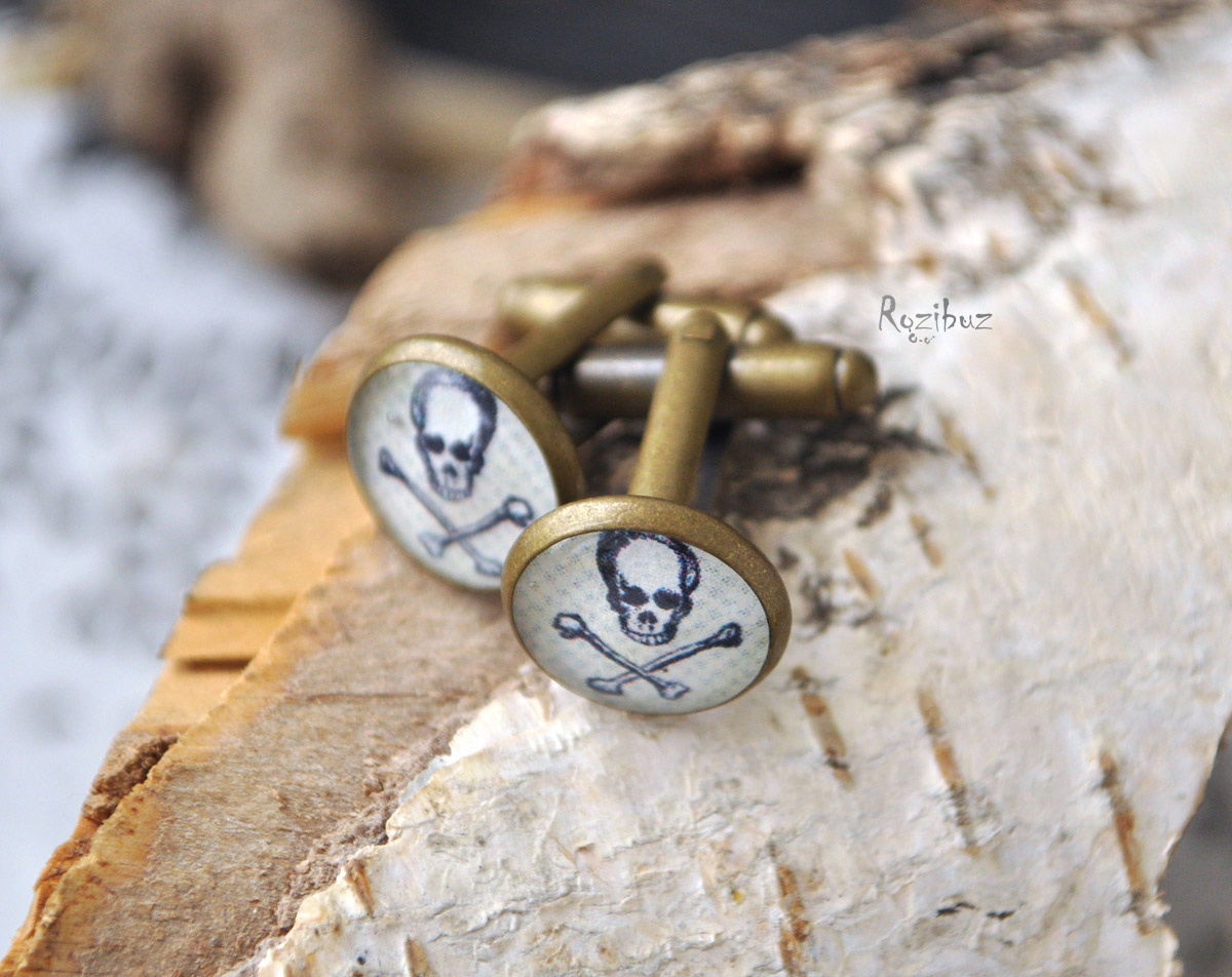 Череп и кости - запонки