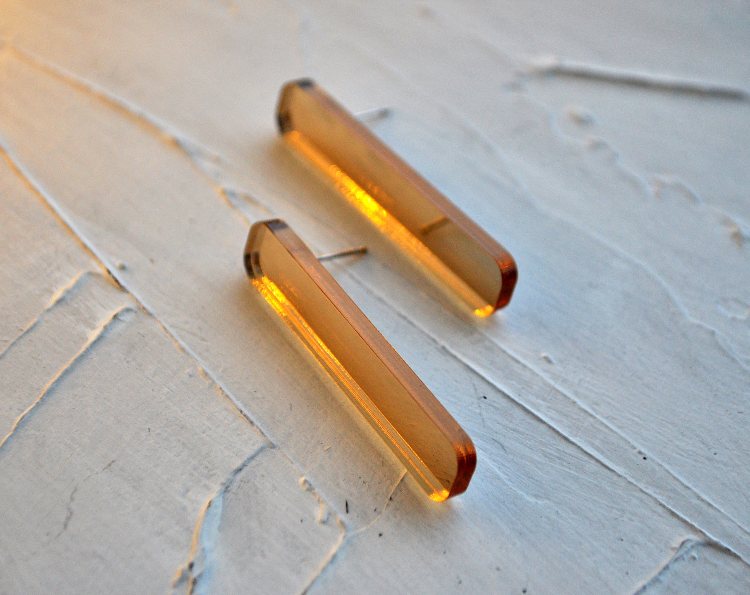 длинные минимализм - серьги зеркальные