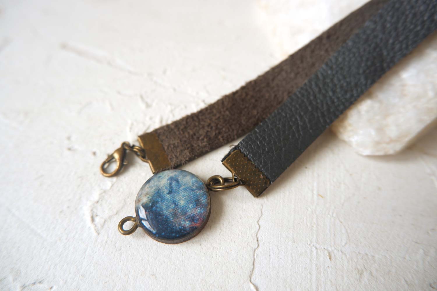 Туманность - браслет в два оборота на среднем ремешке