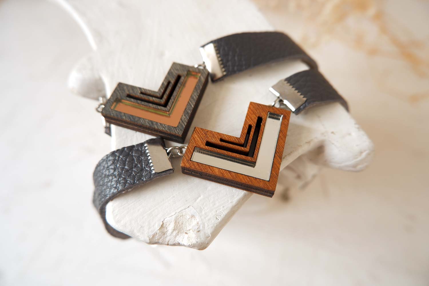 Сердечко - кожаный чекер