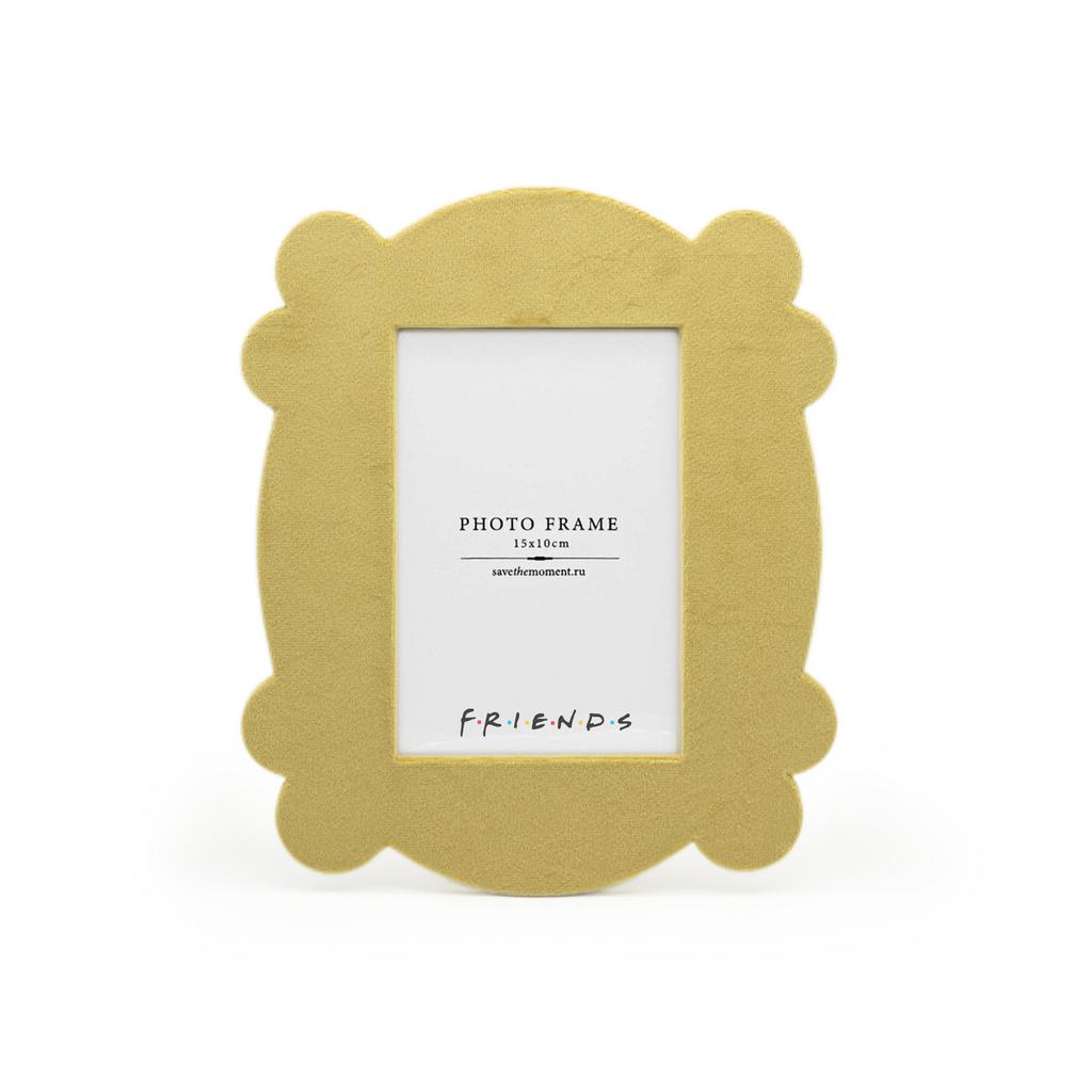 Фоторамка прямоугольная "Friends", 10х15, велюр, yellow