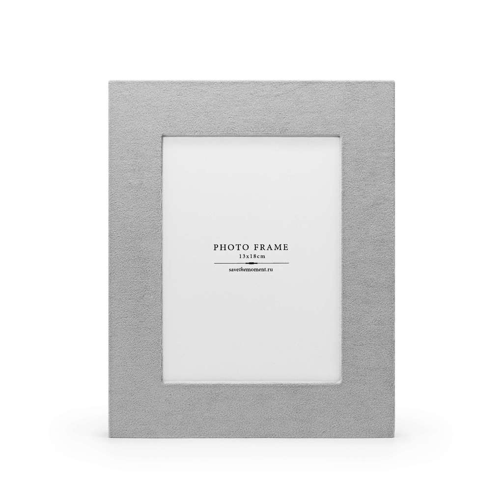 Фоторамка прямоугольная 13х18, велюр, grey