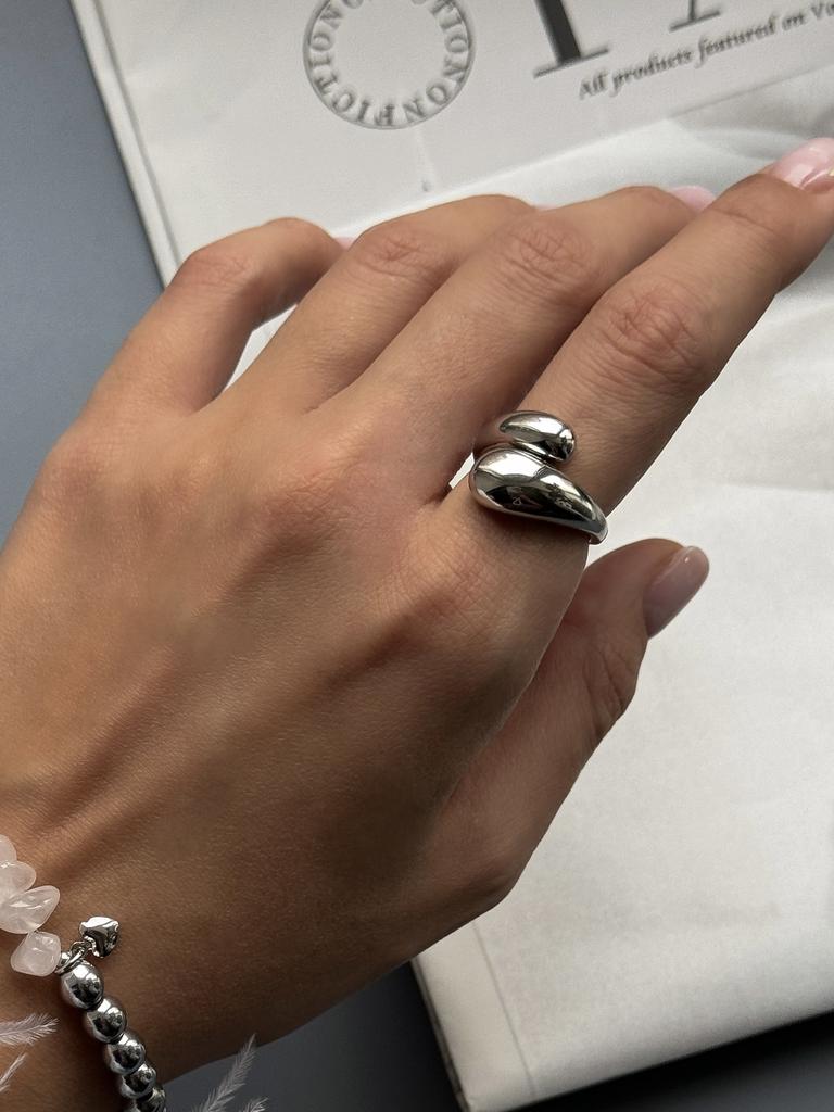 Пухлое кольцо (родий)