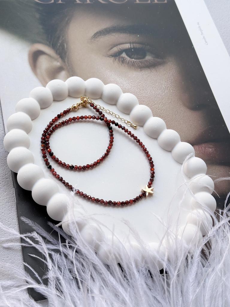 Чокер из циркона One More Wine, Please (позолота)