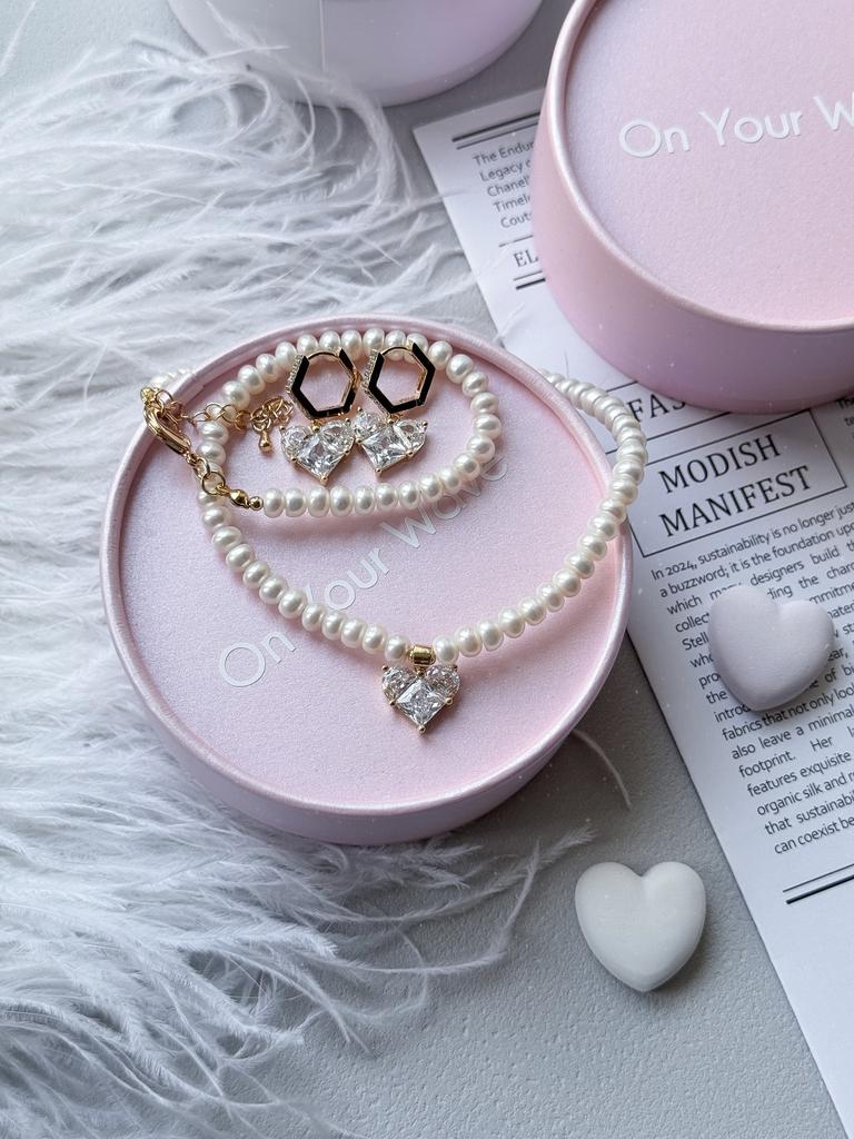 Комплект украшений Shiny Heart (позолота)