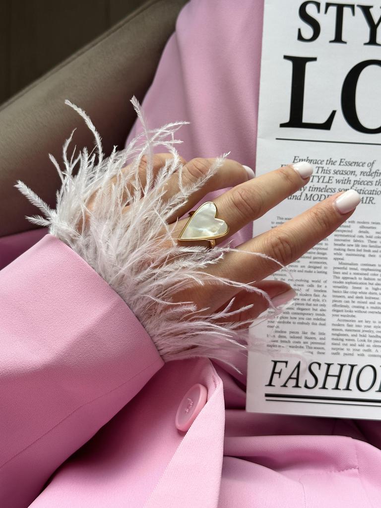 Кольцо Merci из перламутра (позолота)