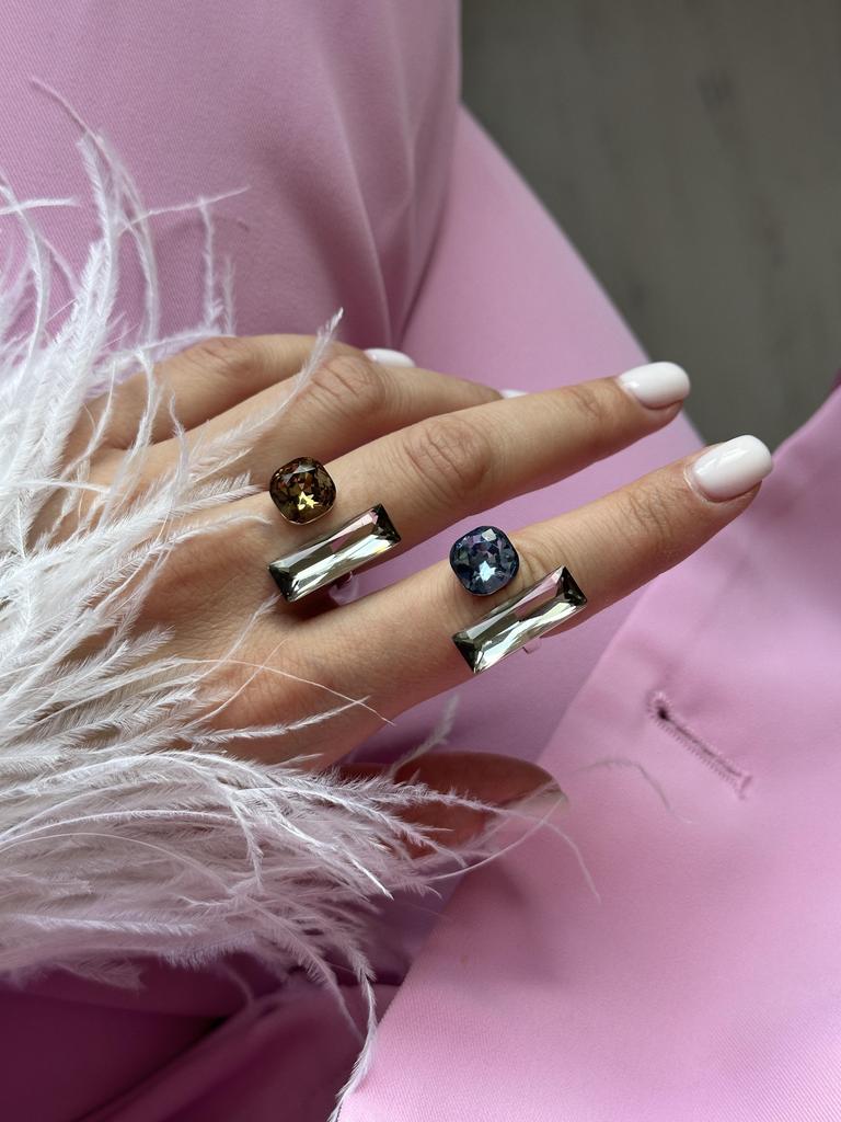 Кольцо Polar Night (родий)