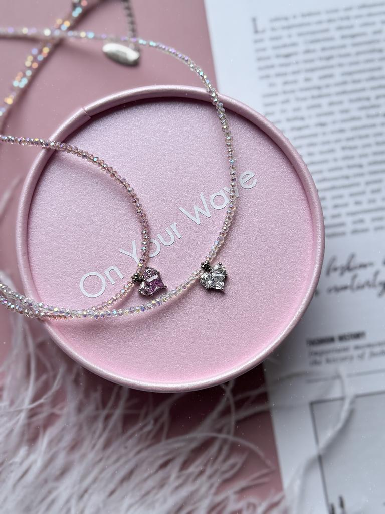 Чокер Felicity из ювелирного стекла (родий)