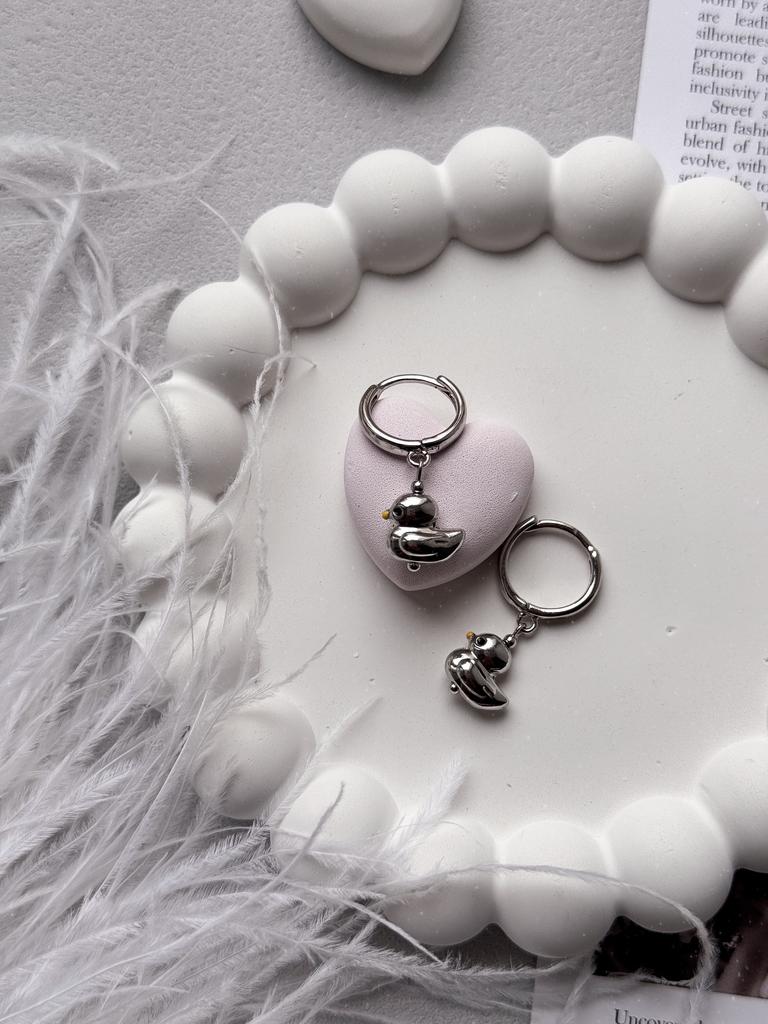 Серьги Little Duck (родий)