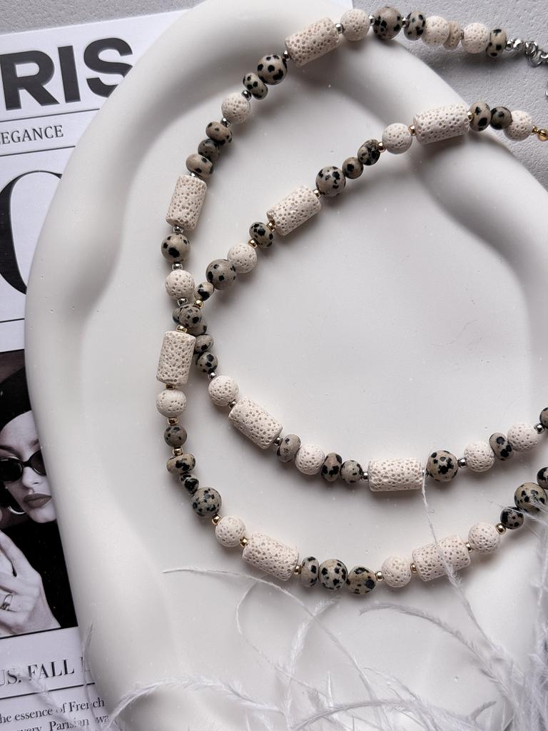 Чокер Leo из яшмы (родий / позолота)