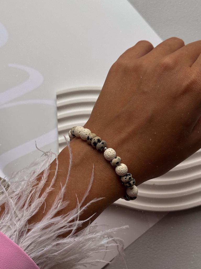 Браслет Leo на резинке (родий)