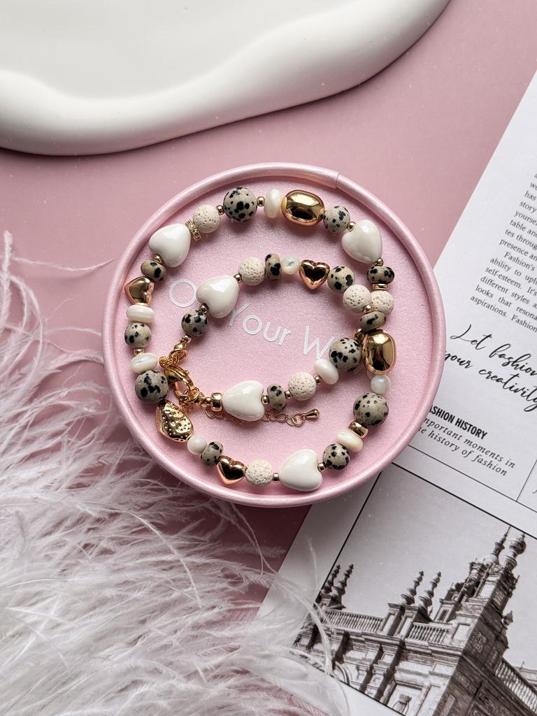 Чокер Look At Me из натуральных камней (позолота)