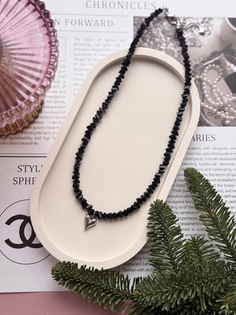 Чокер Opium из ювелирного стекла (родий)