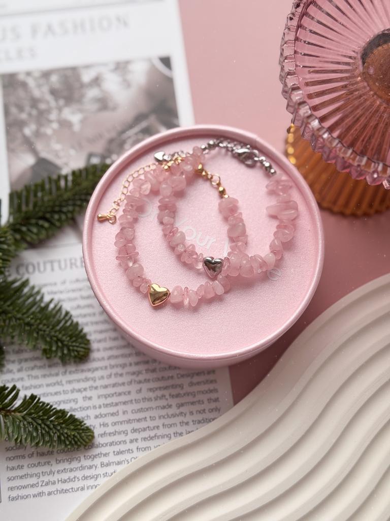 Браслет Heart Quartz (родий/позолота)