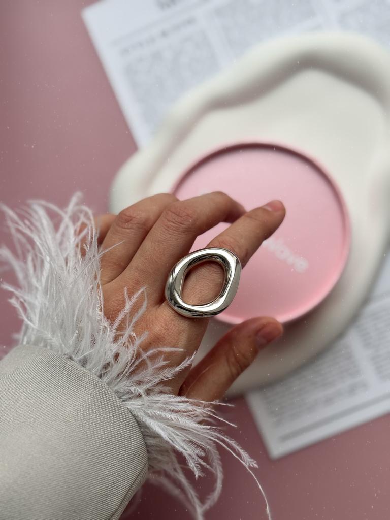 Кольцо Oval (родий)