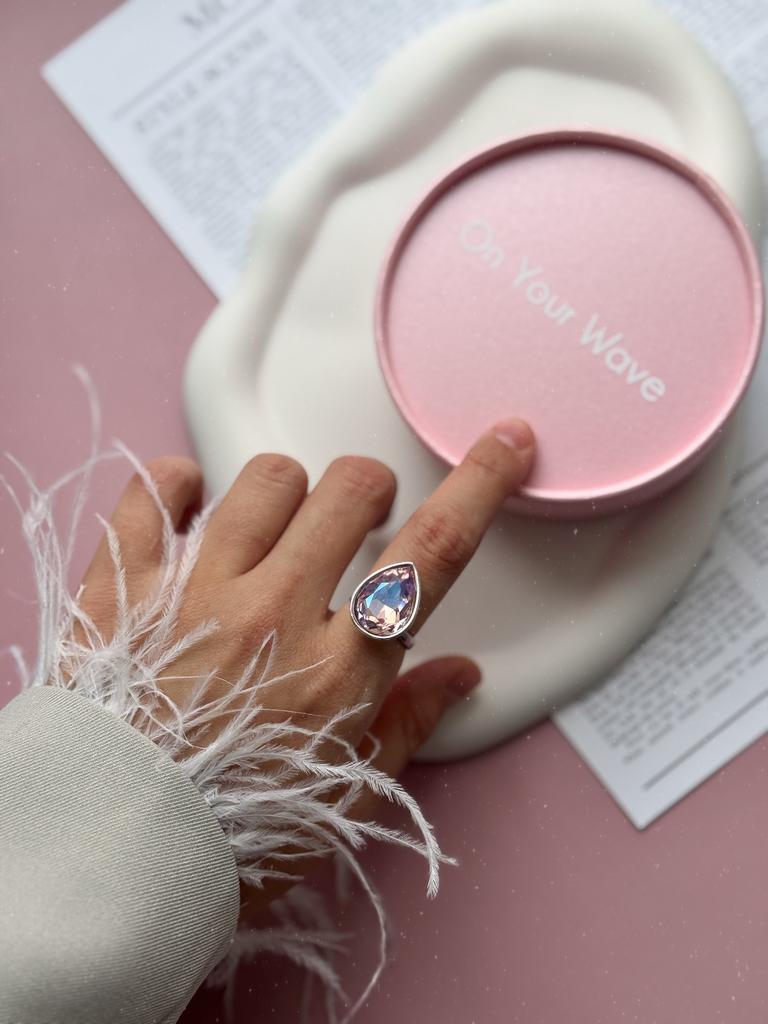 Кольцо Peony (родий)