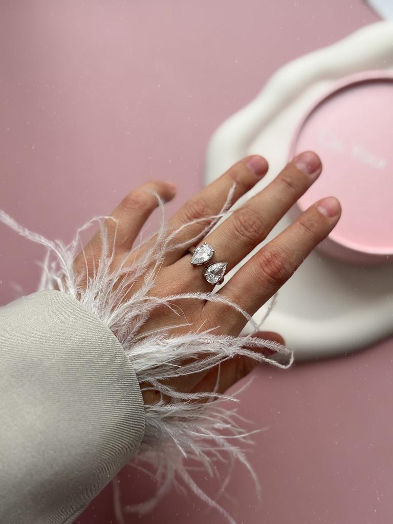 Кольцо Brill (родий)