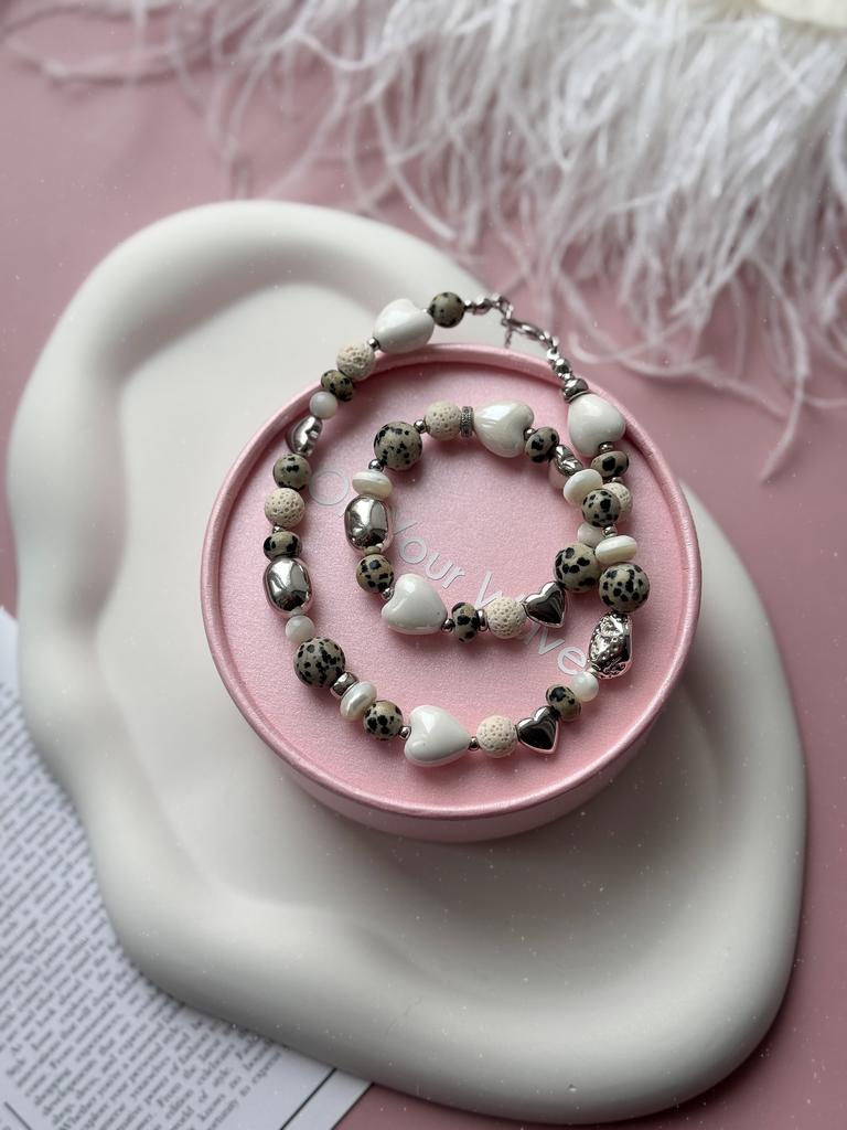 Чокер Look At Me из натуральных камней (родий)