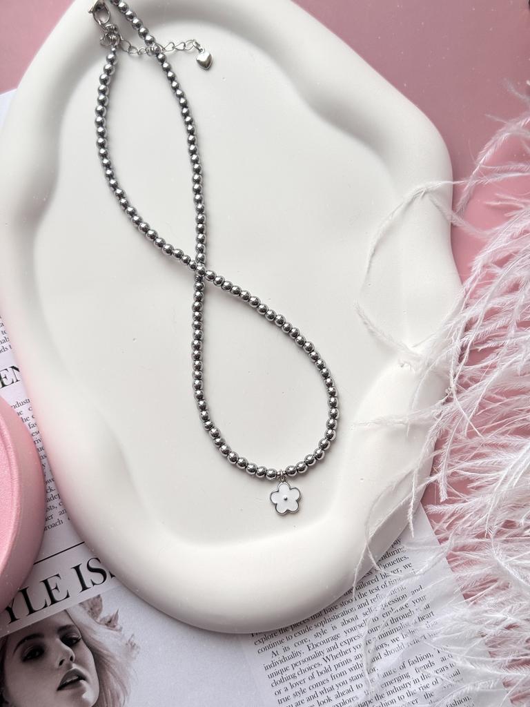 Чокер Spring flower (родий)