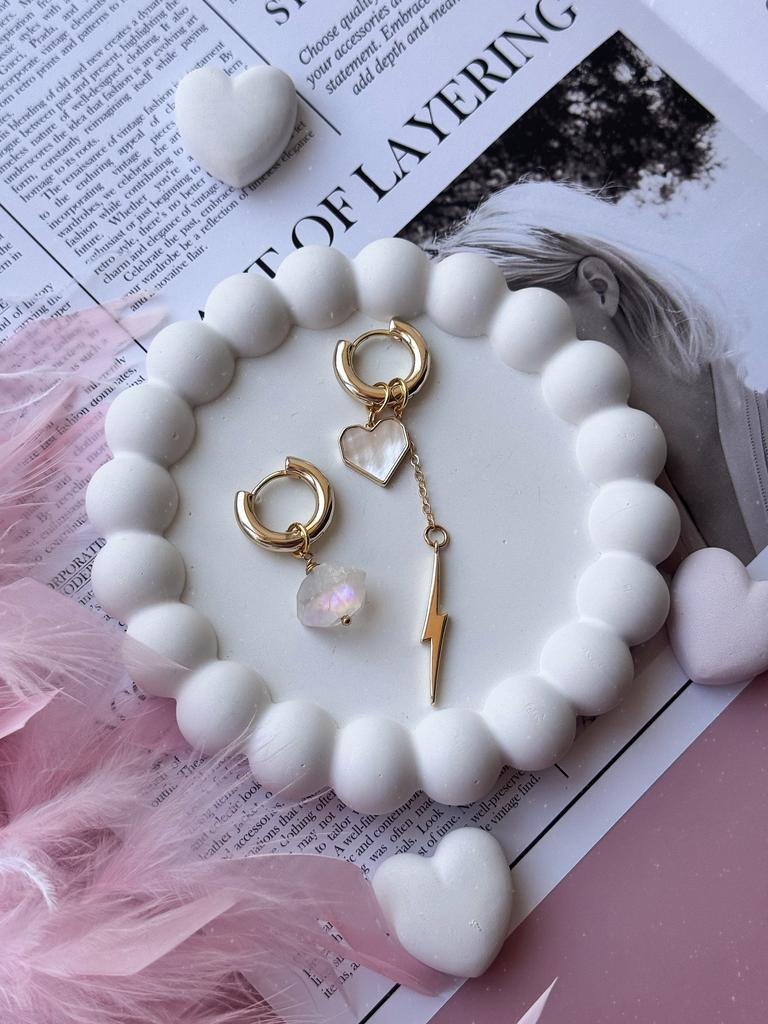 Серьги-трансформеры с горным хрусталем (позолота)