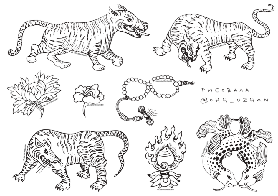 Стикерпак Тибетские символы