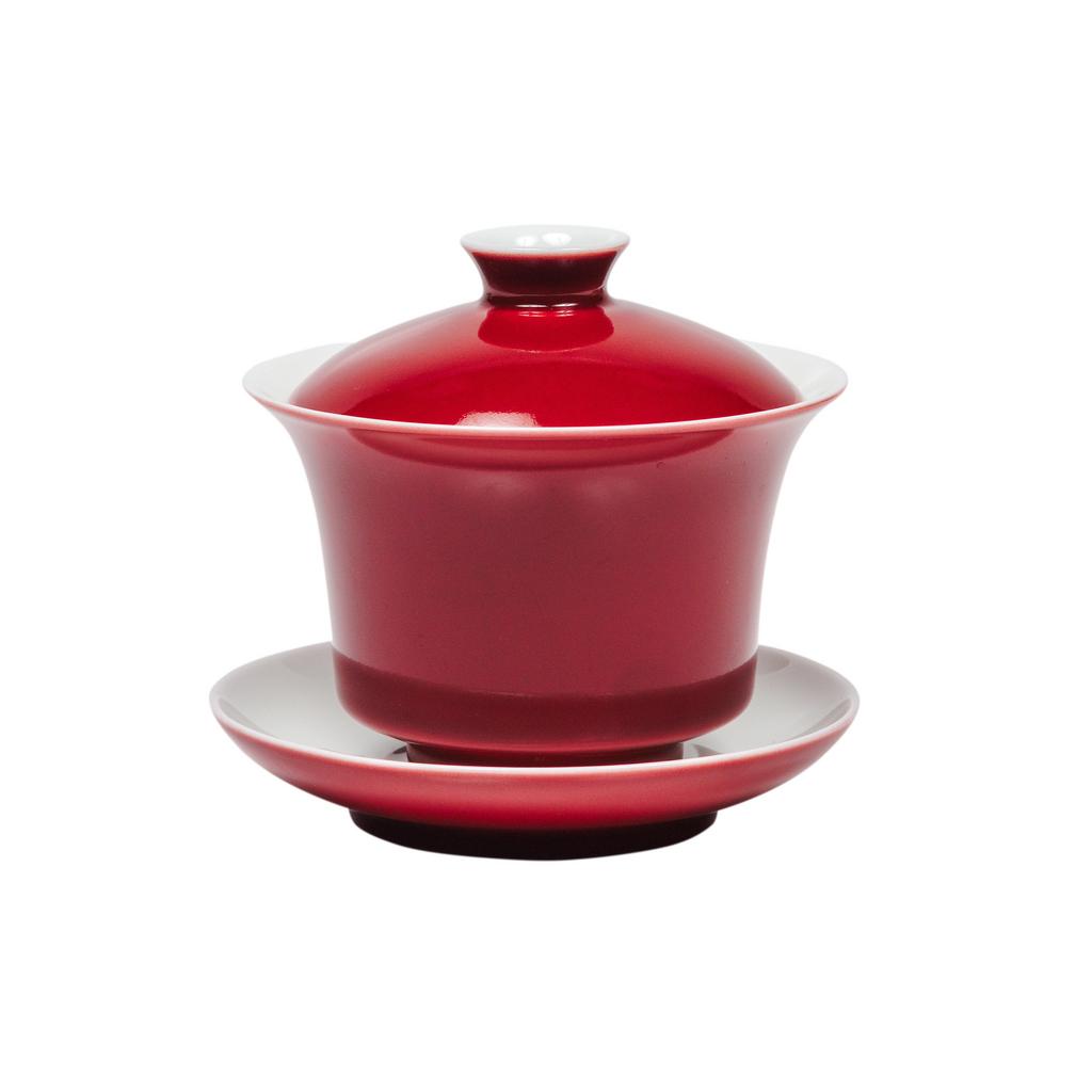 Гайвань Красная, фарфор из Цзиндэчжэнь, 135 мл