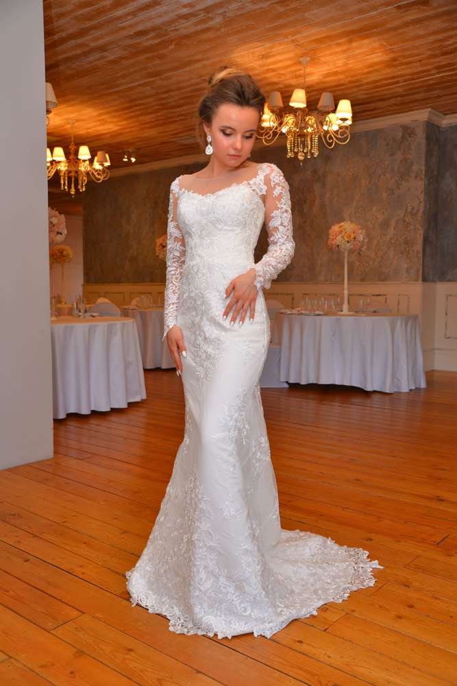 Свадебное платье Теона 27 с длинным рукавом