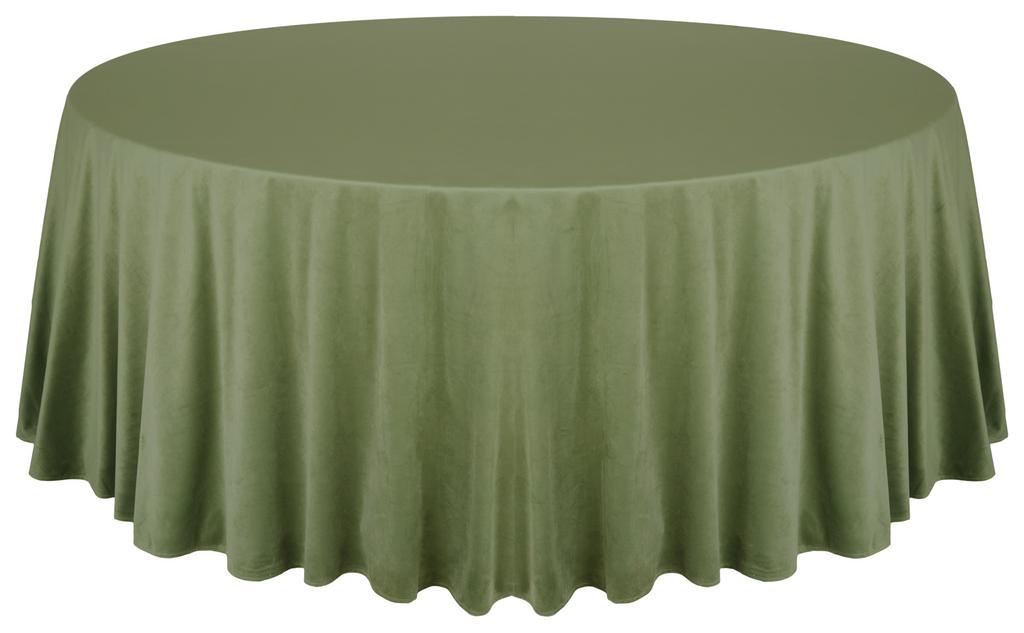 Круглая скатерть 330 см  "Травяная" бархат
