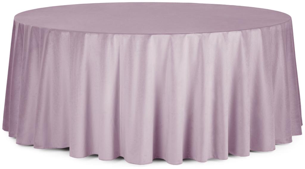 Круглая скатерть "Сиреневая" бархат