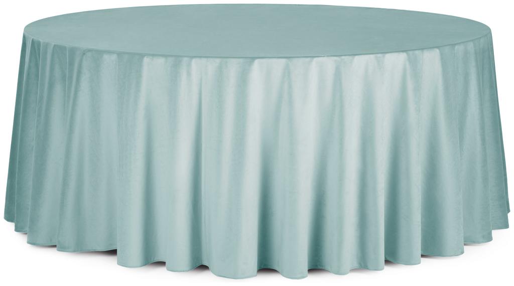 Круглая скатерть 330 см "Мятная" бархат