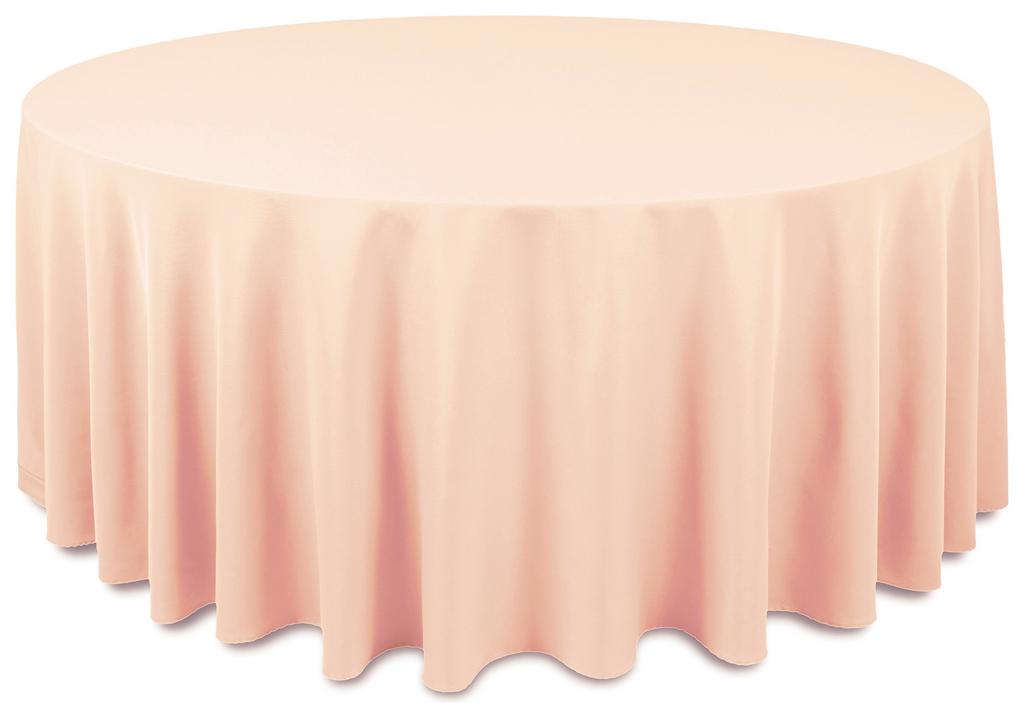 Круглая  скатерть 330 см "Персиковая" бархат