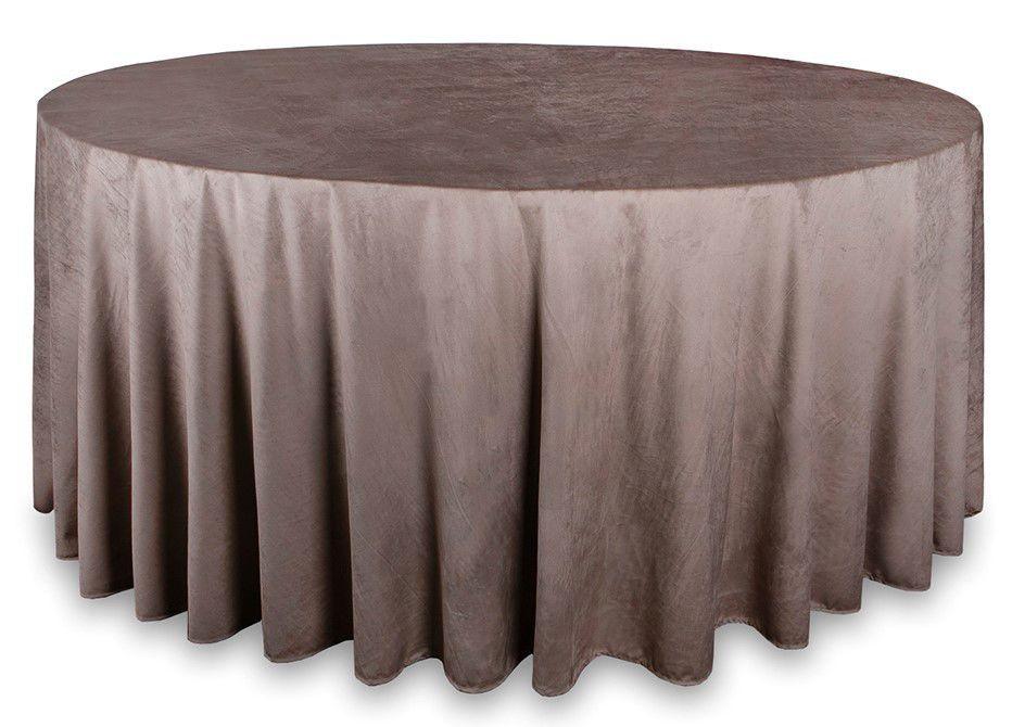 Круглая  скатерть 330 см  "Шоколад" бархат