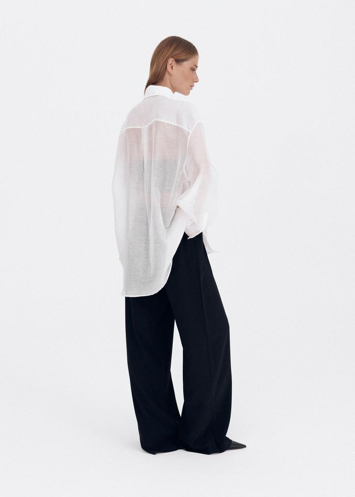 Tencel and linen oversized shirt
