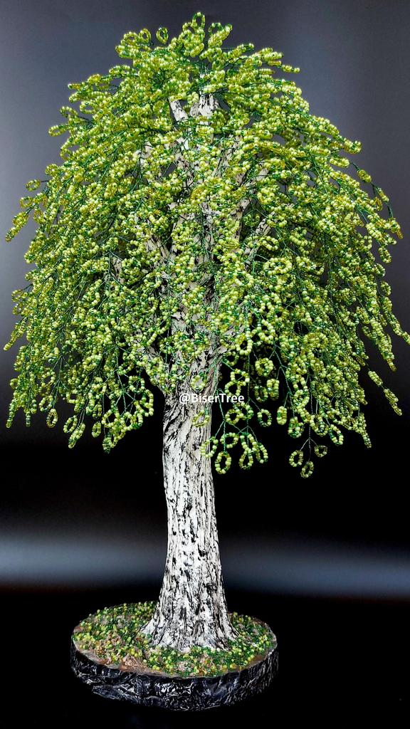 Мастер-класс "Берёзка" 50 см из бисера