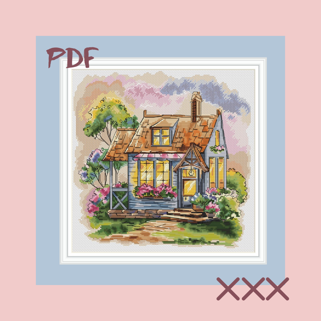 Схема для вышивки крестом "Домик мечты"
