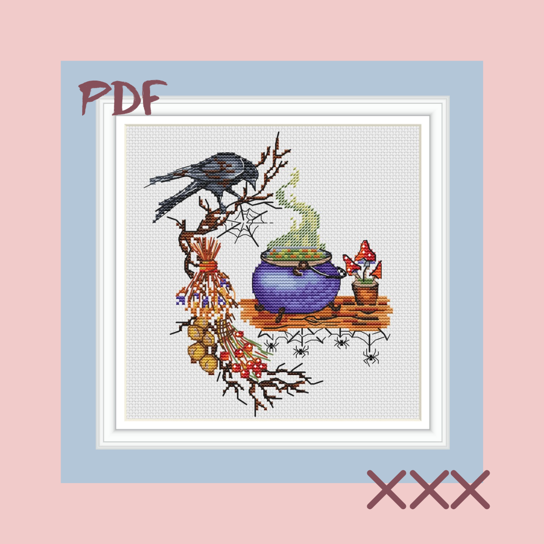 Схема для вышивки крестом "Ворон"