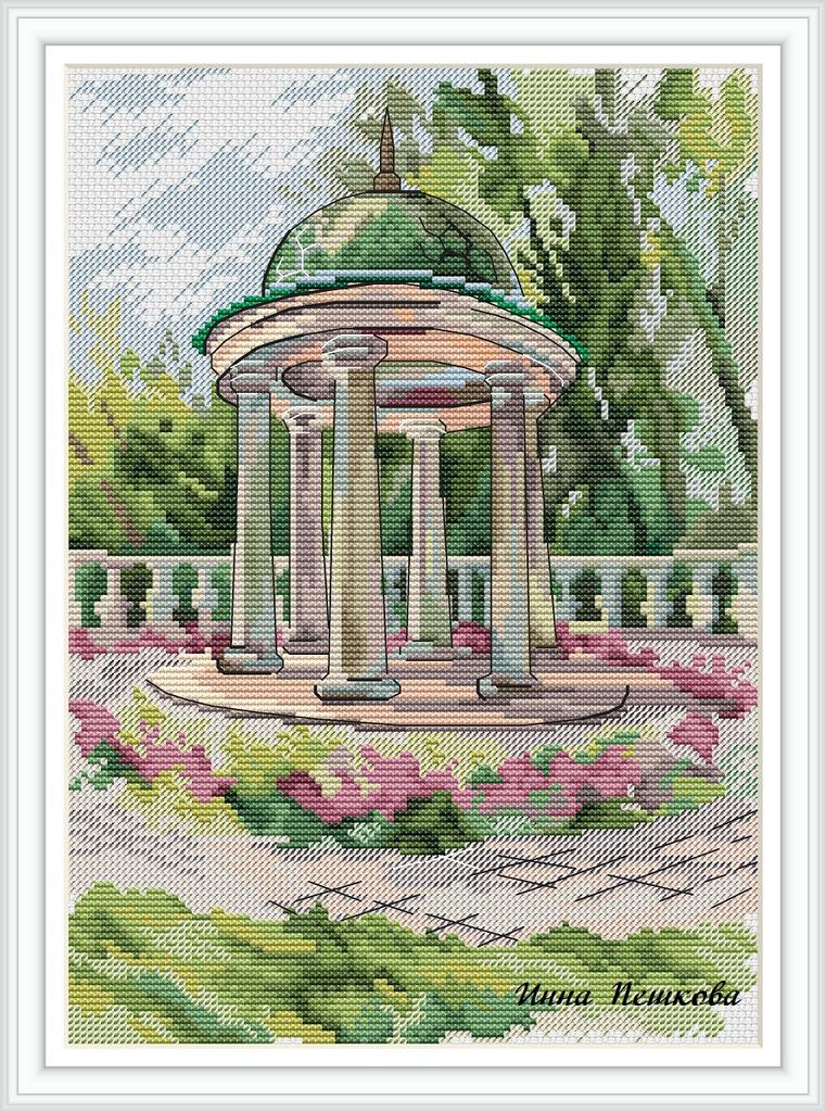 Схема для вышивки крестом "Летний парк"