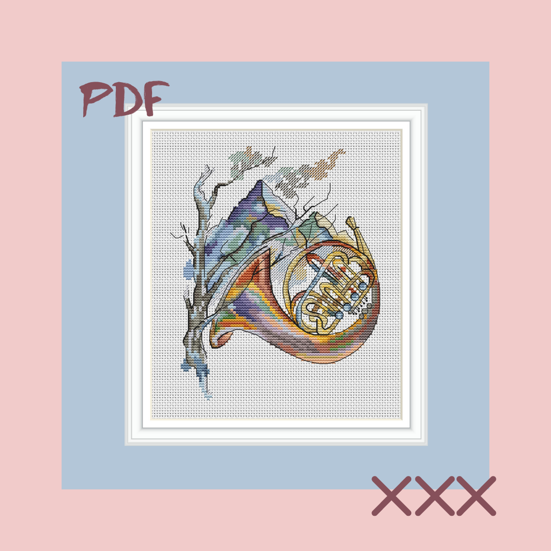 Схема для вышивки крестом "Музыка гор"