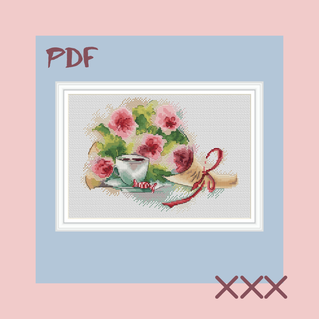 Схема для вышивки крестом "Душистая весна"